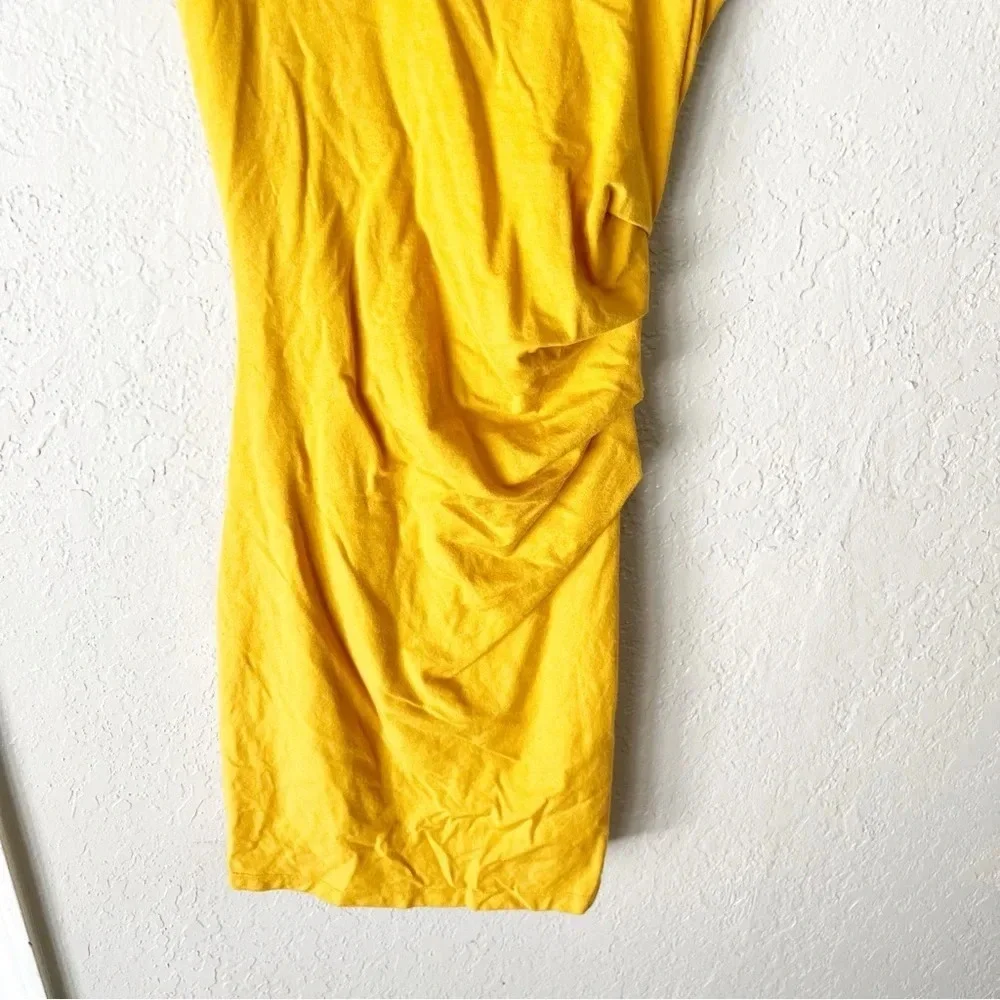 Athleta Mustard Yellow‎ Della Dress Size XXS Ruched Athleisure Summer